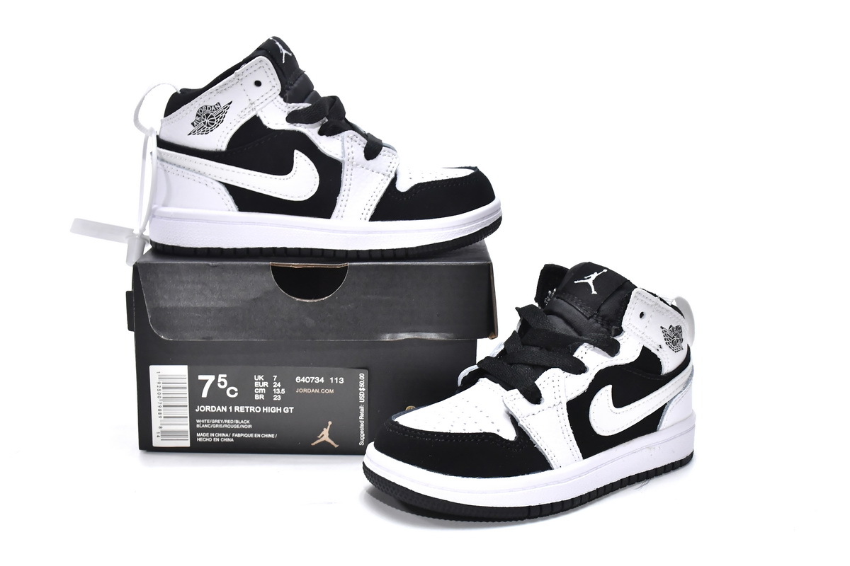Jordan 1 kids shoes |Jordan 1 Mid PS Tuxedo,640734-113