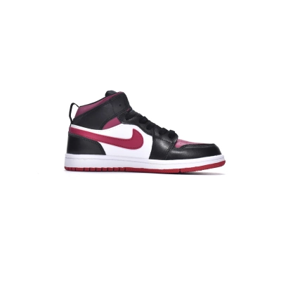 Jordan 1 kids shoes |Jordan 1 Mid PS Red Black Toe,AR6352-100 01