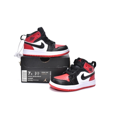 Jordan 1 kids shoes |Jordan 1 Mid PS Noble Red,AR6352-066 02