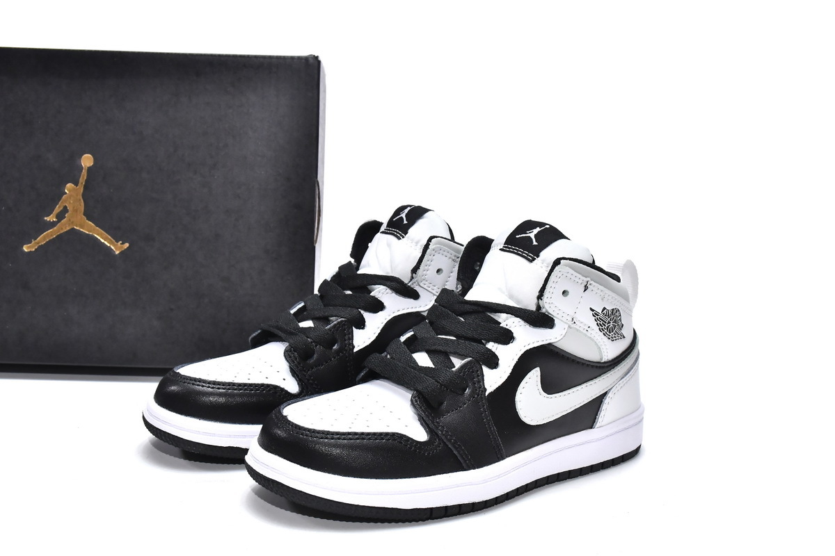 Jordan 1 kids shoes |Jordan 1 Mid PS White Shadow,640734-073