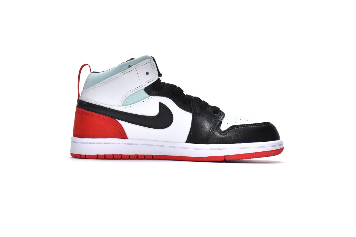 Jordan 1 kids shoes |Jordan 1 Mid PS Red Black Toe,BQ6932-100