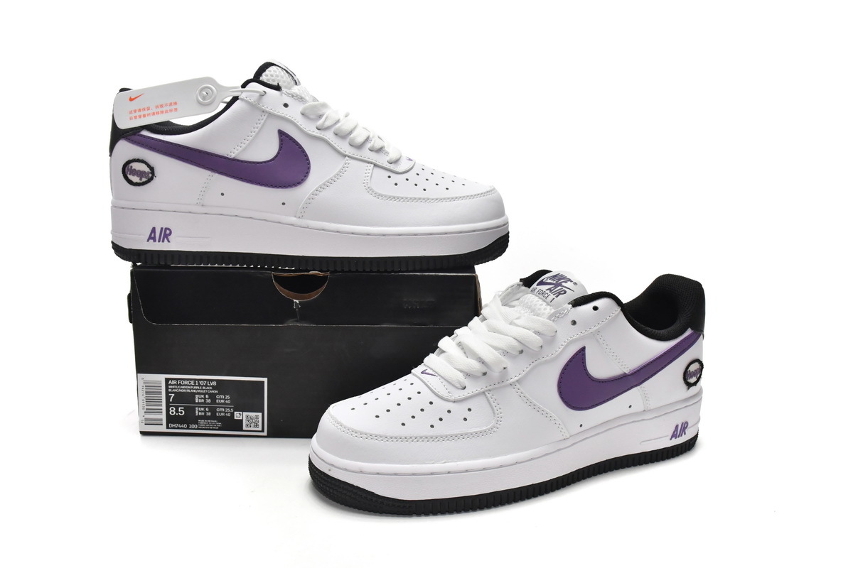 BMLin Air Force 1 Low Hoops White Canyon Purple,DH7440-100