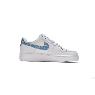 BMLin Air Force 1 Low '07 Essential White Worn Blue Paisley (W),DH4406-100 01