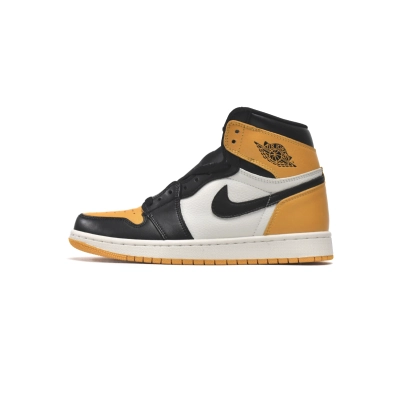 BMLin Air Jordan 1 High OG Yellow Toe Taxi,555088-711 02