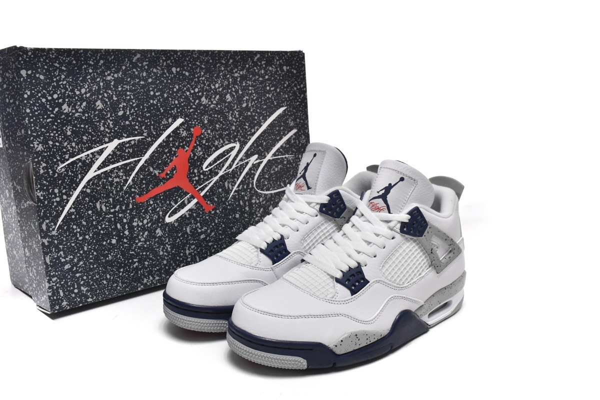 PKGoden Jordan 4 Retro White Midnight Navy,DH6927-140