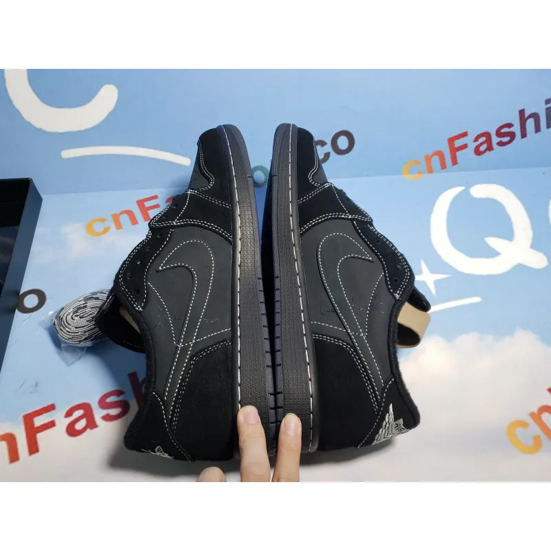 [Free Shipping] PKGoden Jordan 1 Low Black Phantom Travis Scott,DM7866-001