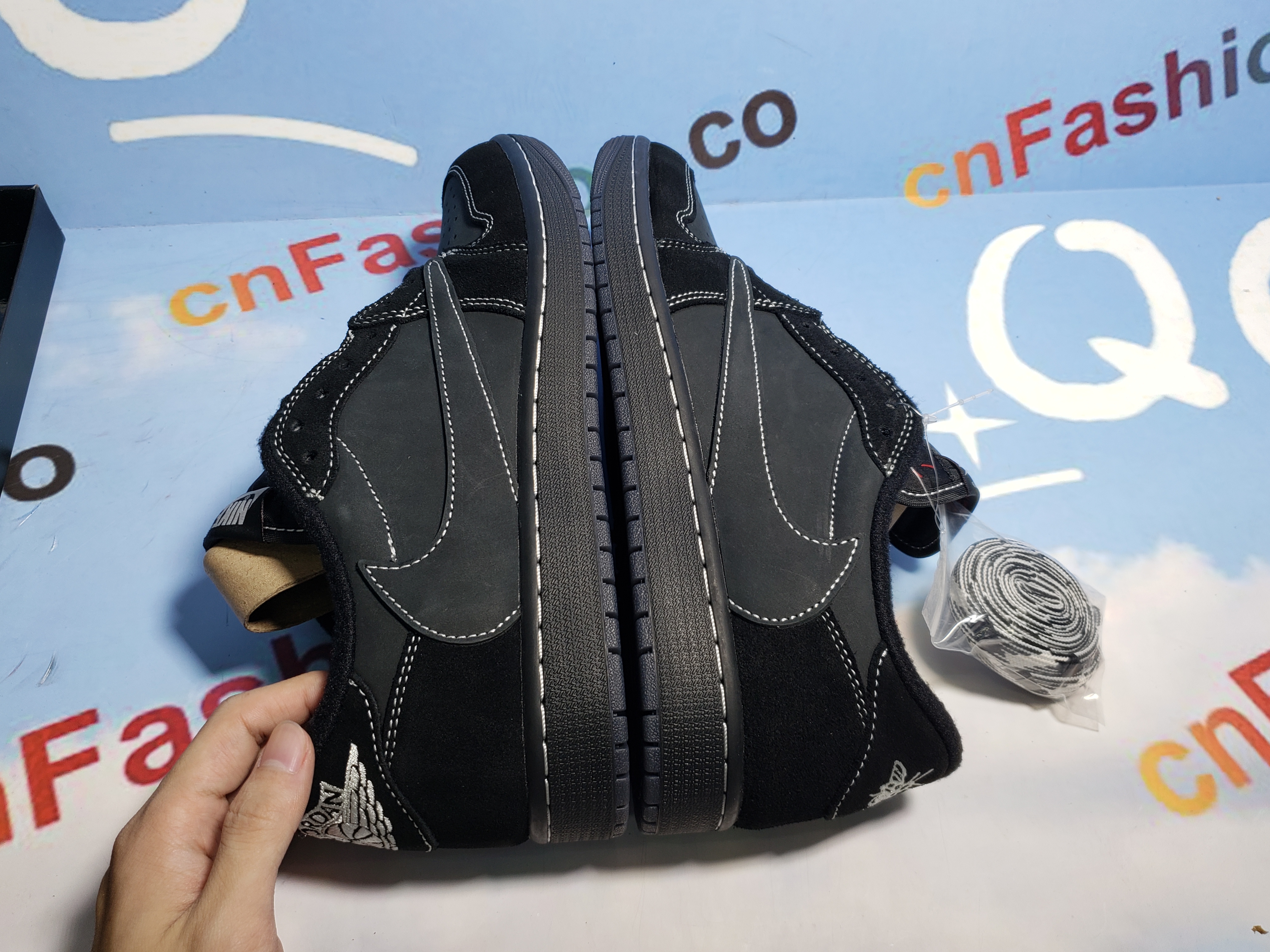 [Free Shipping] PKGoden Jordan 1 Low Black Phantom Travis Scott,DM7866-001