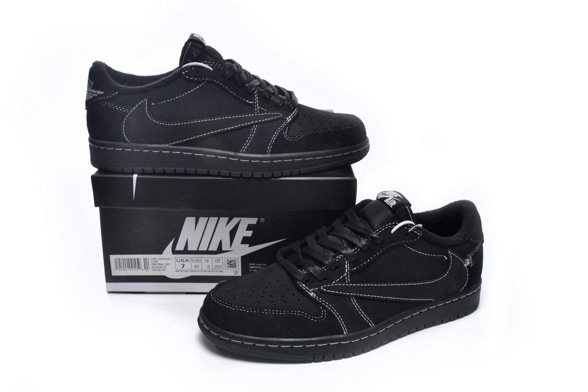 [Free Shipping] PKGoden Jordan 1 Low Black Phantom Travis Scott,DM7866-001