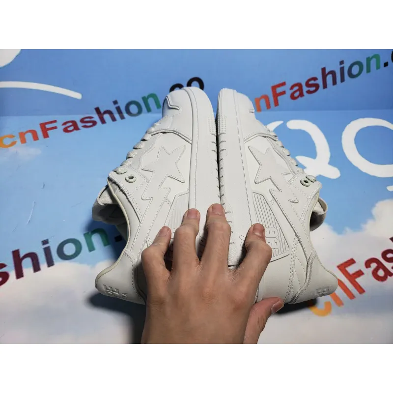 PKGoden A Bathing Ape Bape Sta Low White