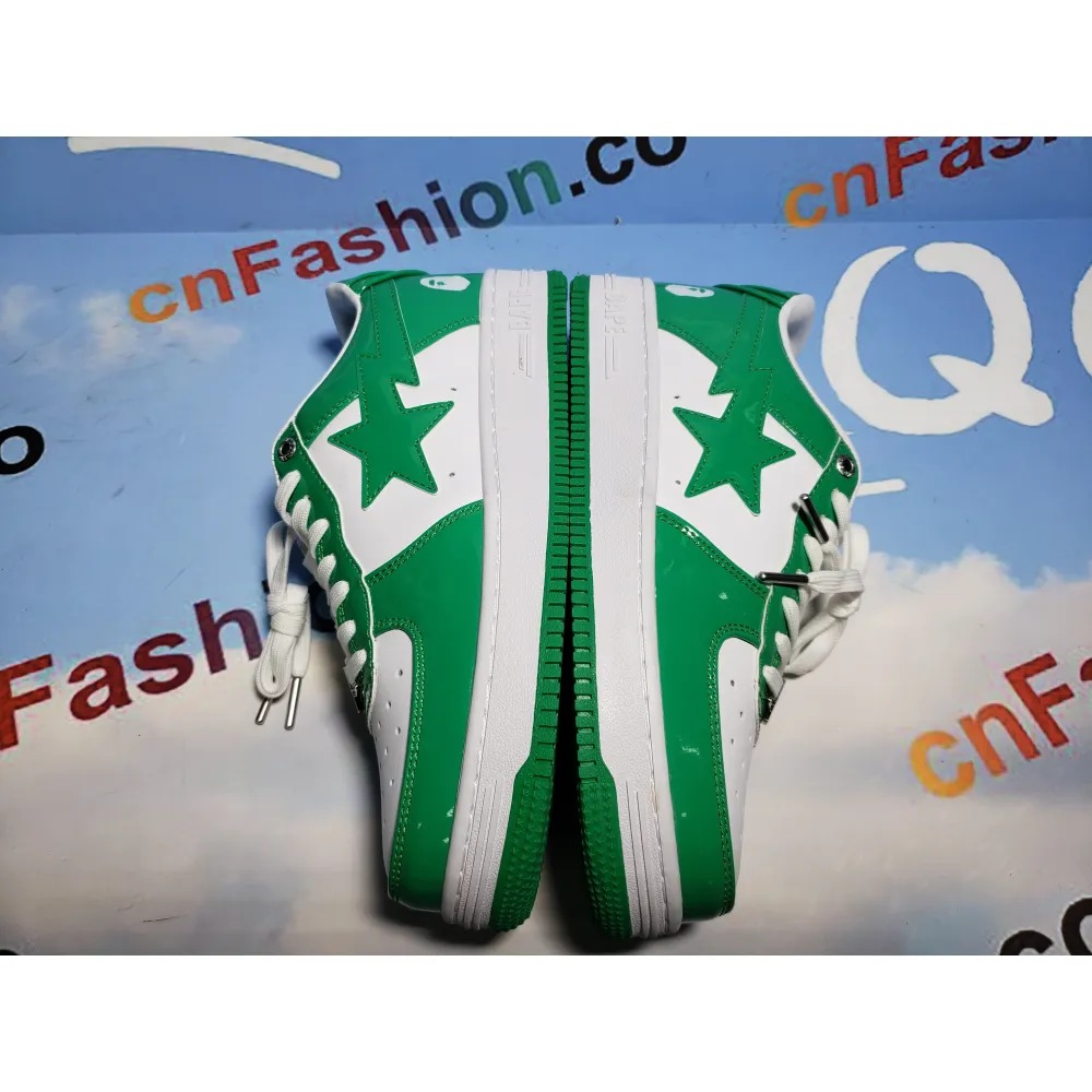 BMLin A Bathing Ape Bape Sta Low White Green 1H70-191-001