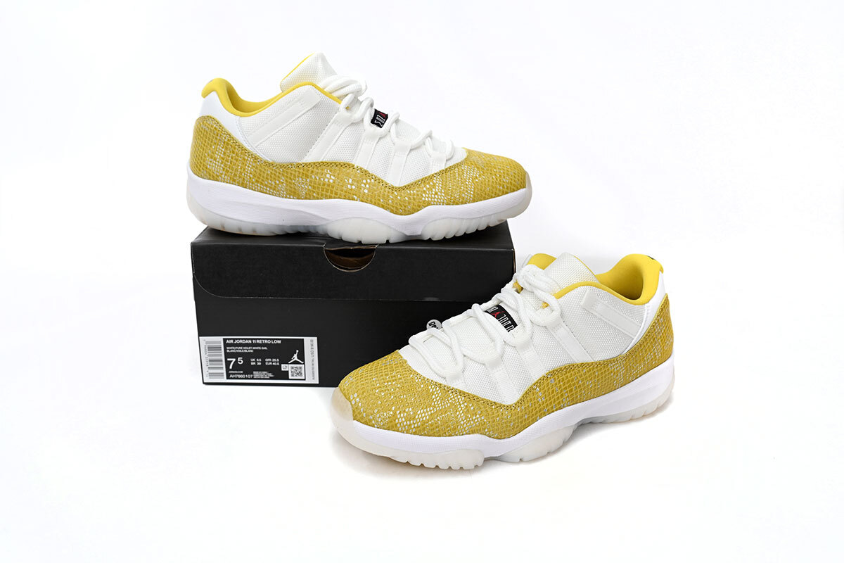 PKGoden Jordan 11 Retro Low Tour Yellow Snakeskin  AH7860-107
