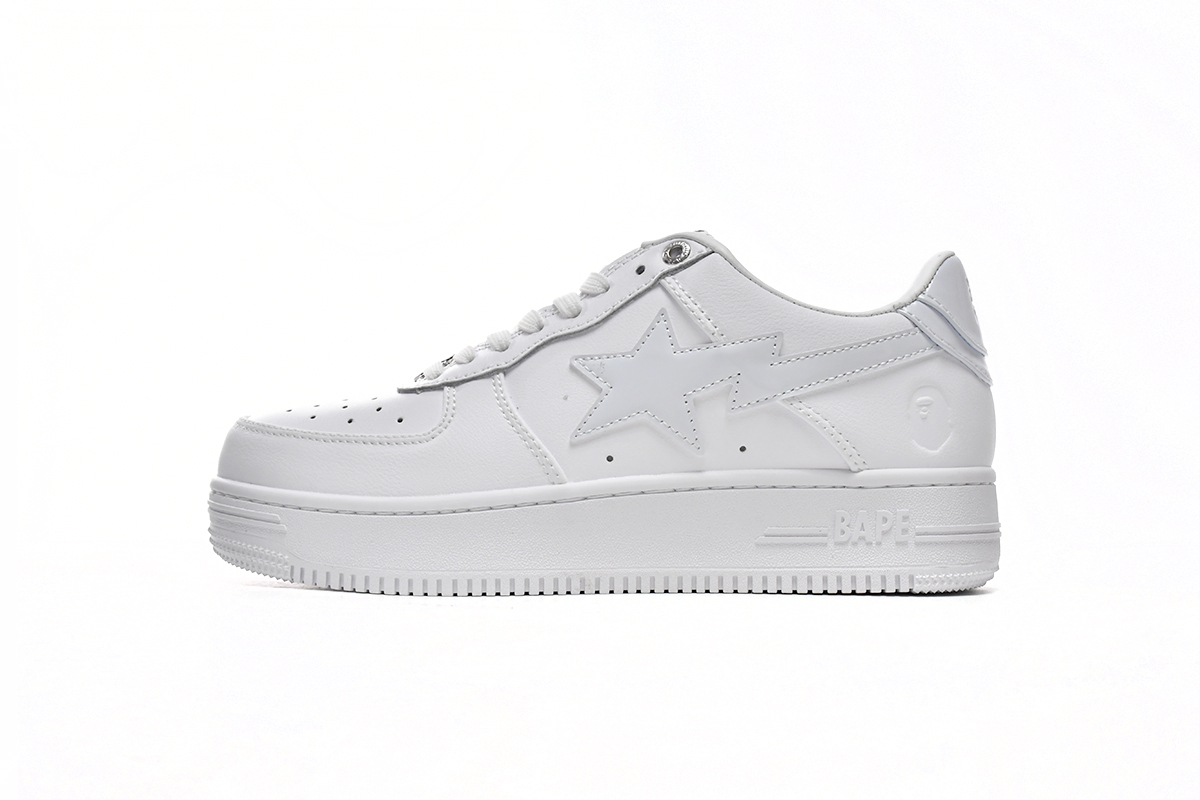 BMLin A Bathing Ape Bape Sta Low White  1H70-191-006