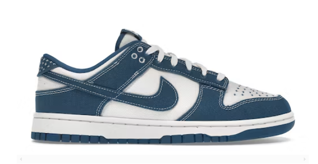 OG Dunk Low Industrial Blue Sashiko,DV0834-101
