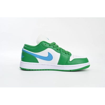 BMLin Jordan 1 Low Lucky Green Aquatone (Women's), DC0774-304 01