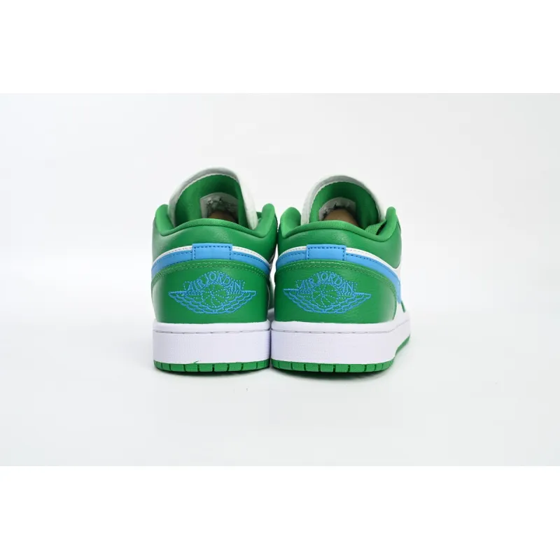 BMLin Jordan 1 Low Lucky Green Aquatone (Women's), DC0774-304