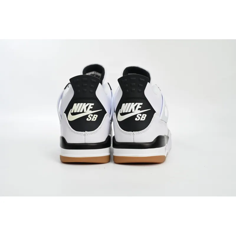 PKGoden Air Jordan 4 Retro SB White Black,DR5415-100
