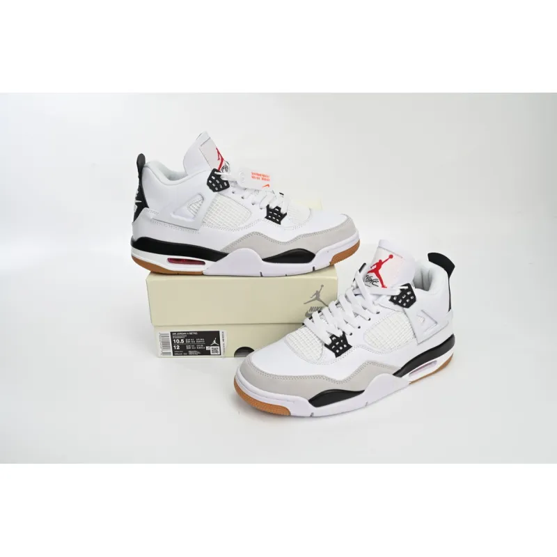 PKGoden Air Jordan 4 Retro SB White Black,DR5415-100
