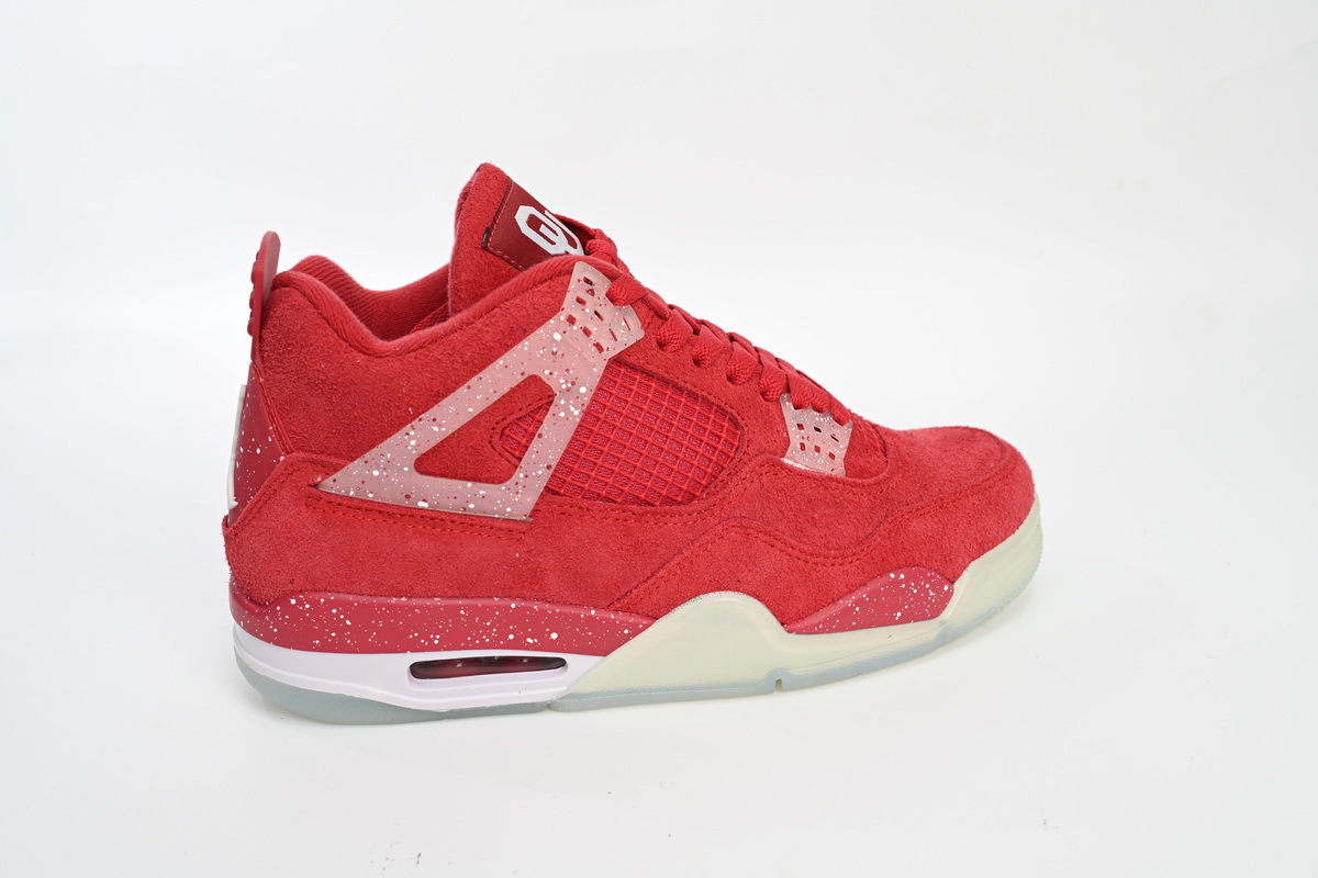 PKGoden Jordan 4 Retro Wine red ink splashing