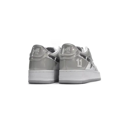 BMLin A Bathing Ape Bape Sta Low White Grey Mirror Surface 02