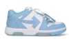 PKGoden OFF-WHITE Out Of Calf Leather White Baby Blue, OMIA189C99-LEA007-0140