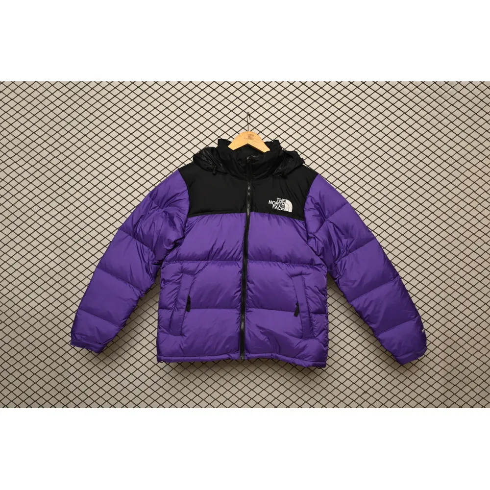The North Face Splicing White And Pur Ple