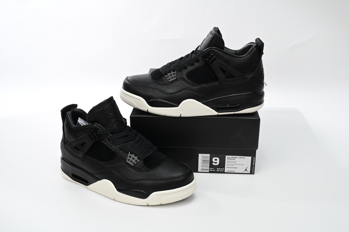 PKGoden Jordan 4 Retro Pony Hair Black,819139-010