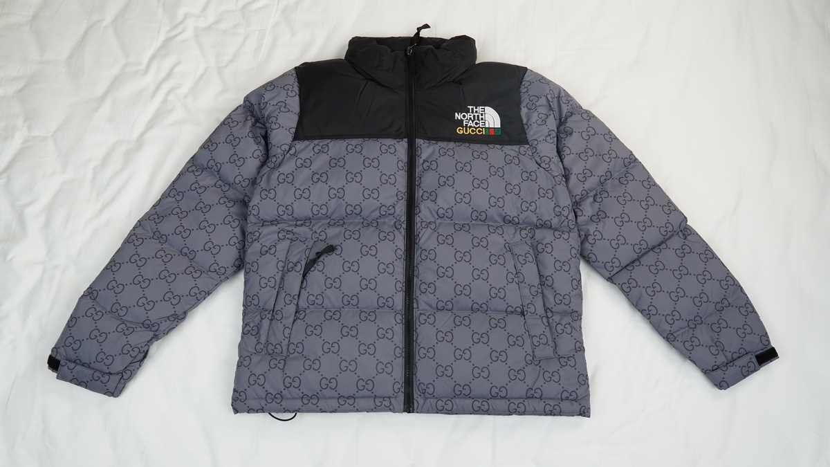 The North Face Splicing White And Grey