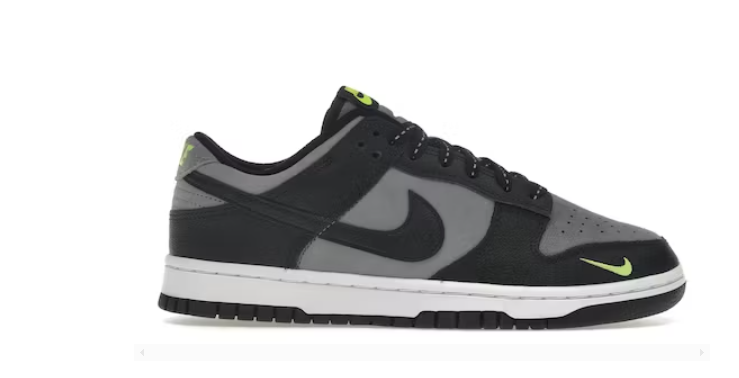 BMLin Dunk Low Black Cool Grey Volt Mini Swoosh,FQ2205-001