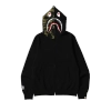 BAPE Shark Full Zip Hoodie Camo Hood Black