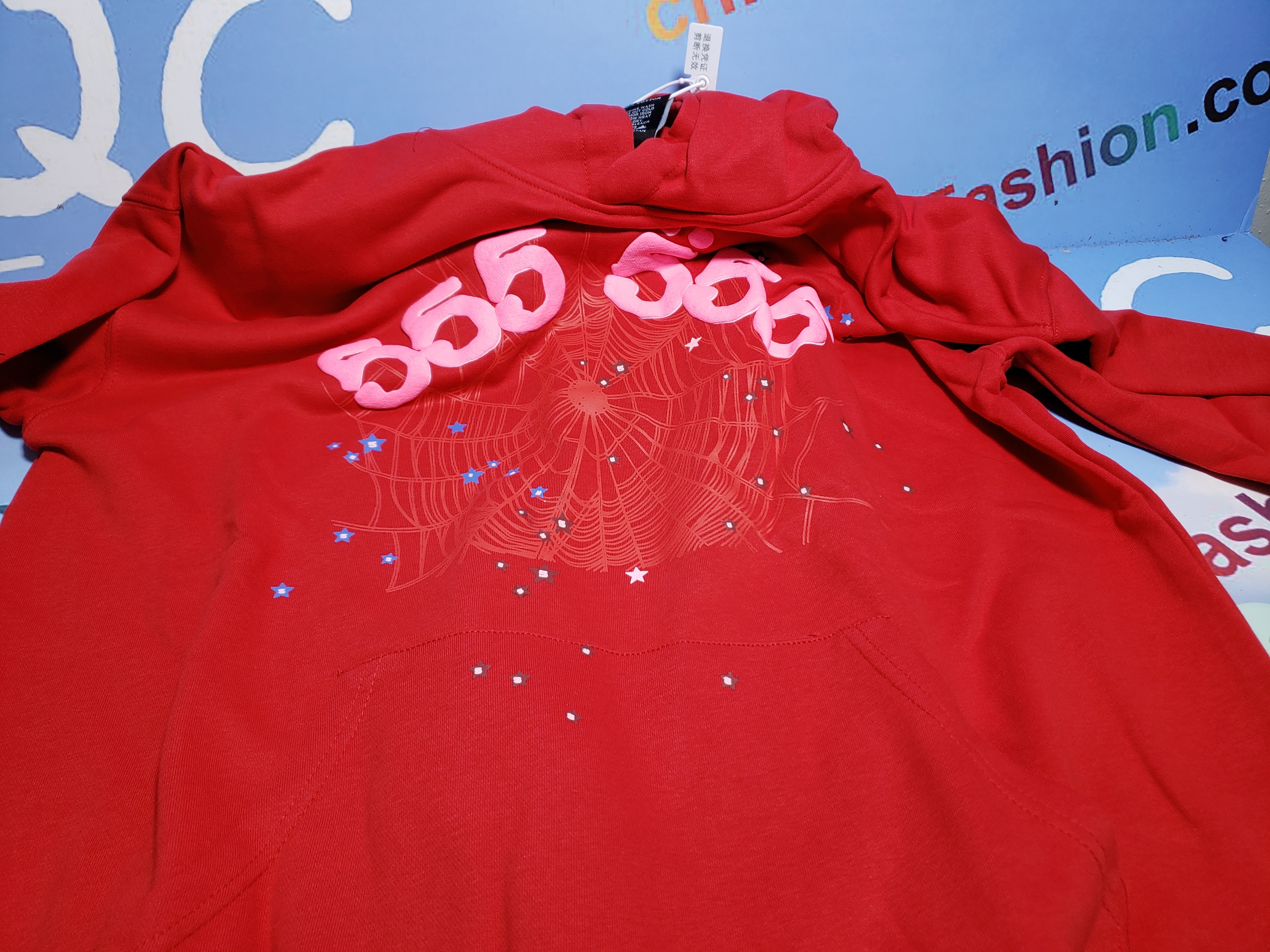 SP5DER Worldwide Red 555 Hoodie
