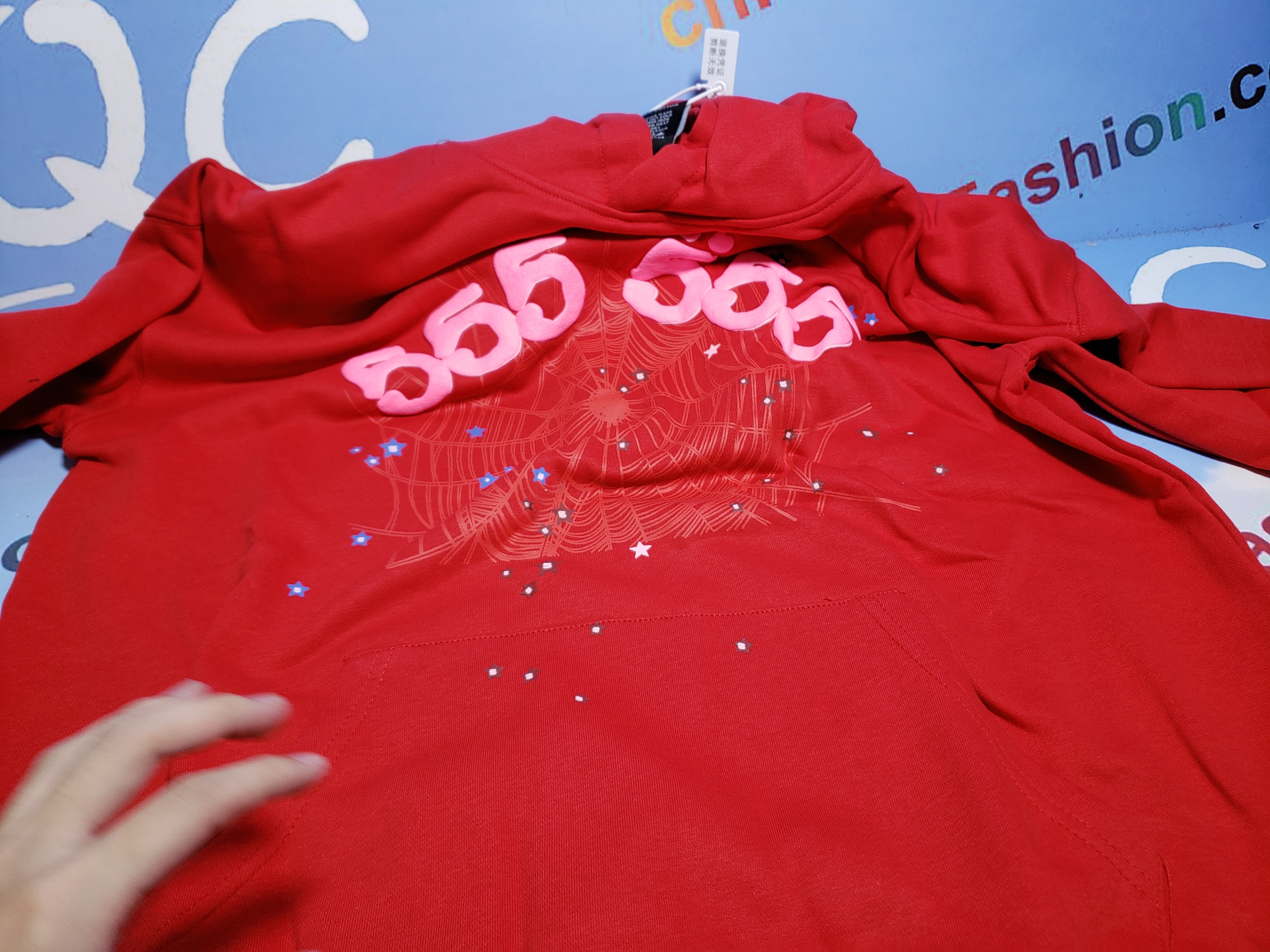 SP5DER Worldwide Red 555 Hoodie