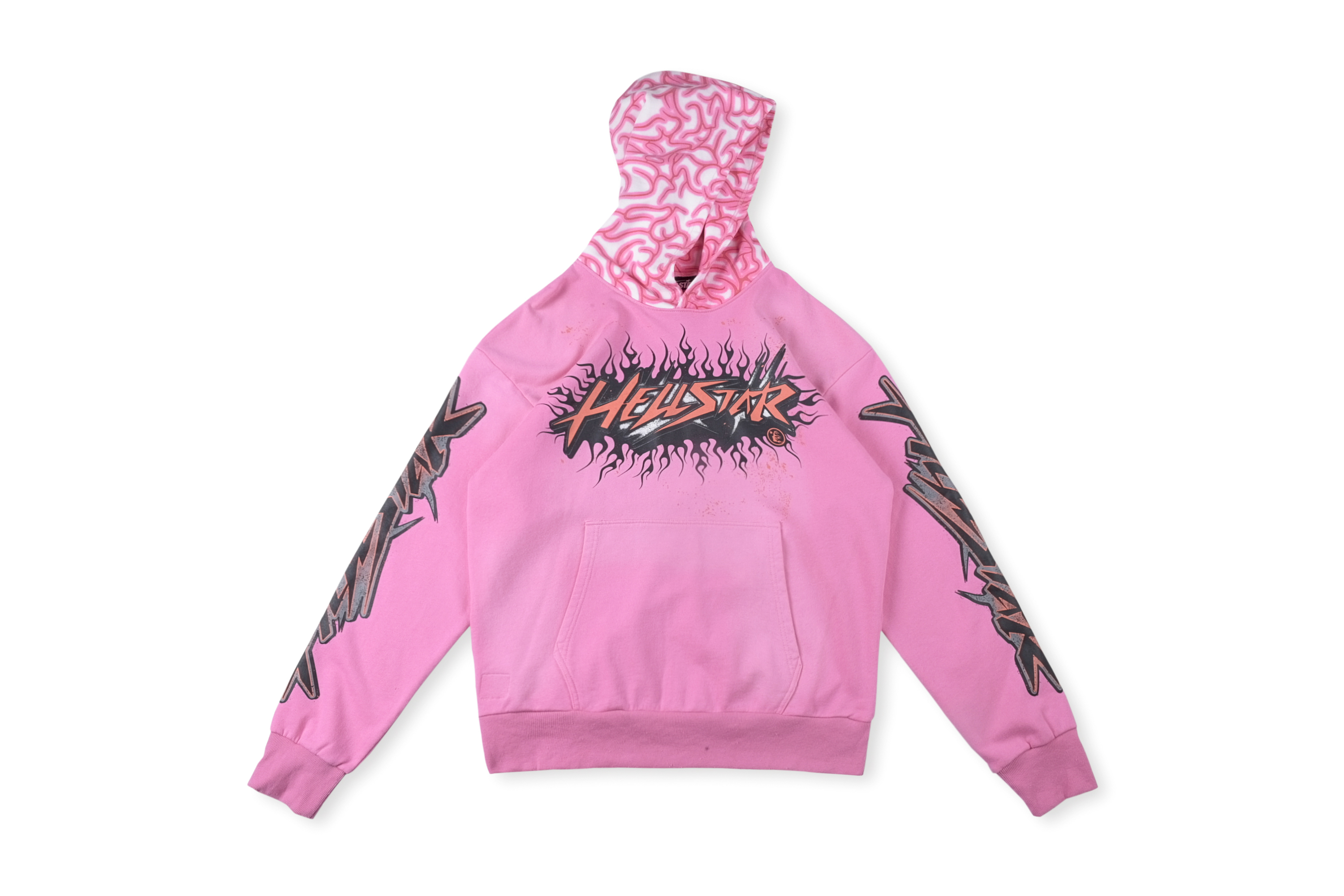 Hellstar Brainwashed Without Brain Hoodie Pink