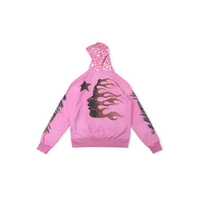 Hellstar Brainwashed Without Brain Hoodie Pink 02