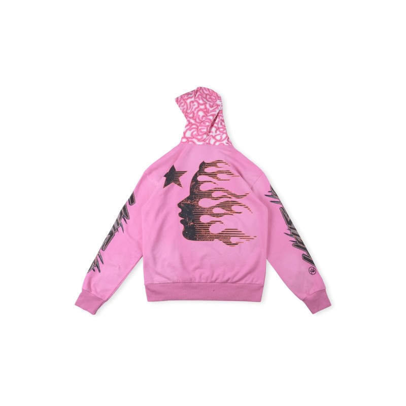 Hellstar Brainwashed Without Brain Hoodie Pink