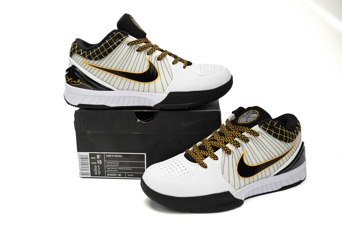 PKGoden Kobe 4 Protro White Black Del Sol,AV6339-101