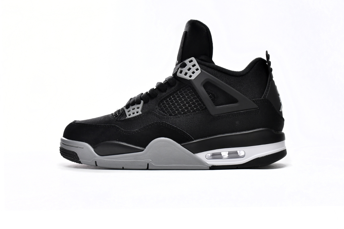 🔥FREE SHIPPING🔥| Jordan 4 Retro Black Canvas DH7138-006 