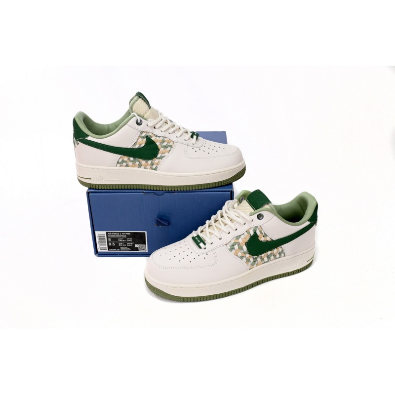OG Air Force 1 Low '07 Premium NAI-KE Bamboo Weave Sail Gorge Green,FN0369-100