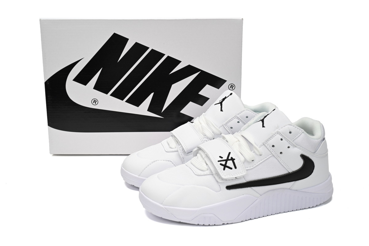 OG Travis Scott x Jordan Cut The Check Nice Kicks White Black,FZ8117-492