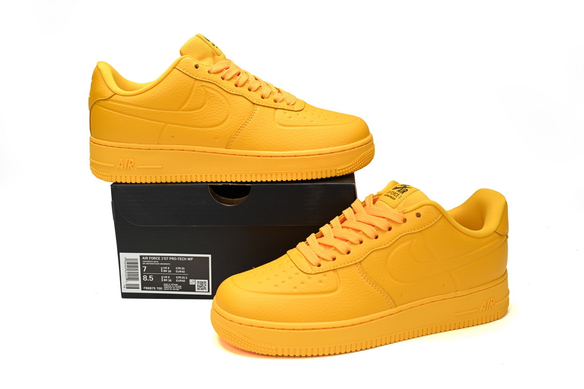 OG Air Force 1 Low '07 Pro-Tech Waterproof University Gold,FB8875-700