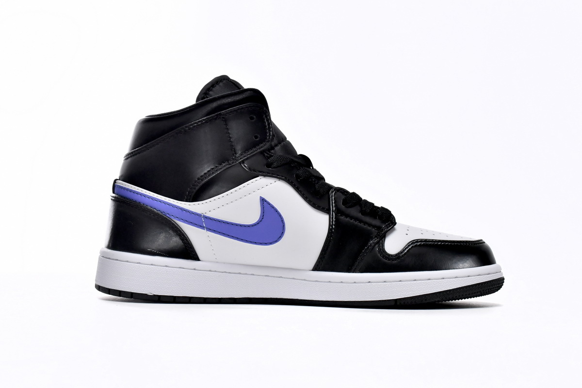 OG Jordan 1 Mid Black Racer Blue White,554725-084
