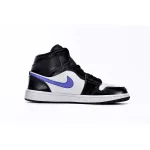 OG Jordan 1 Mid Black Racer Blue White,554725-084