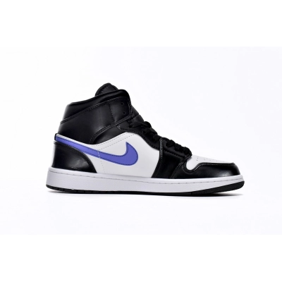 OG Jordan 1 Mid Black Racer Blue White,554725-084 01