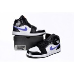 OG Jordan 1 Mid Black Racer Blue White,554725-084