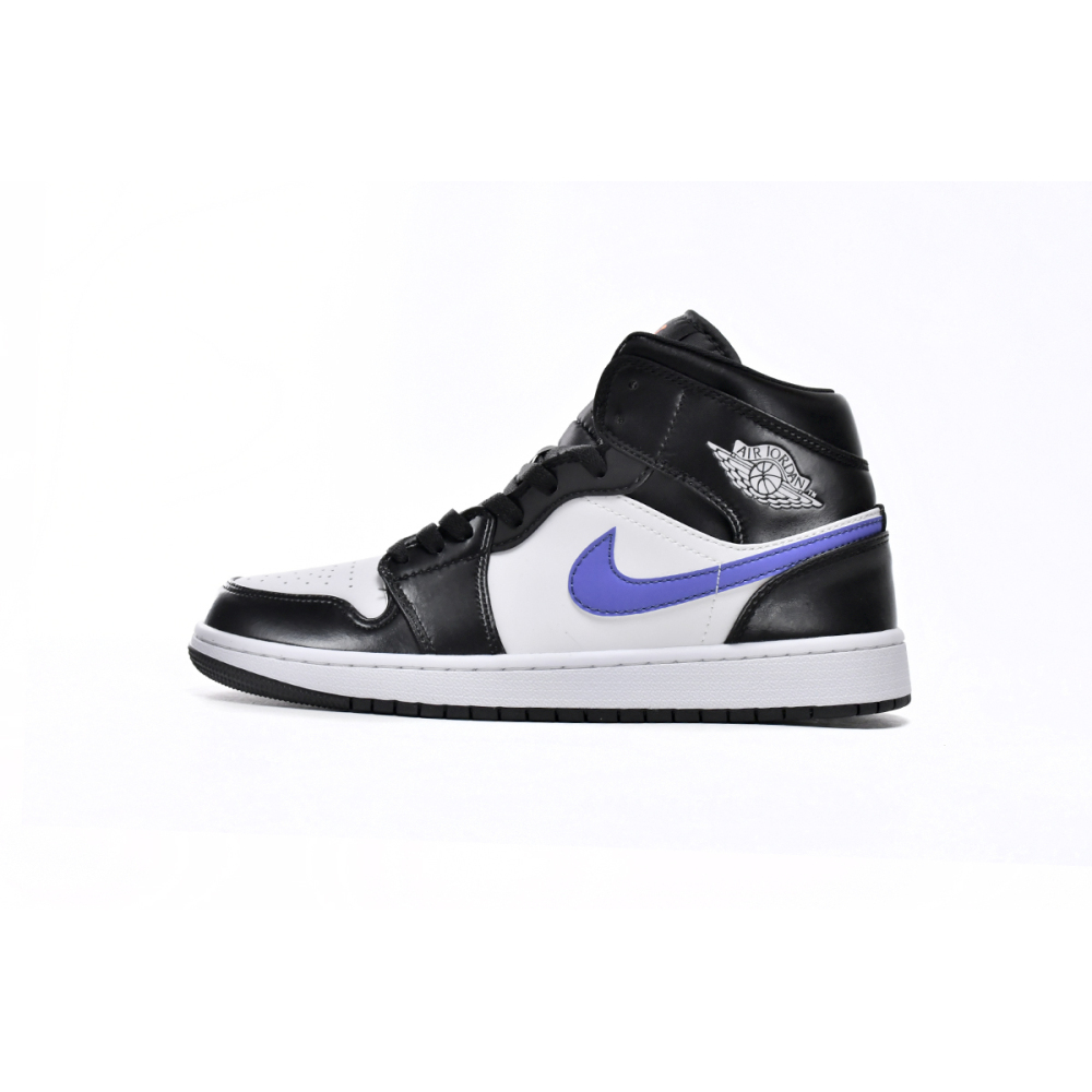OG Jordan 1 Mid Black Racer Blue White,554725-084