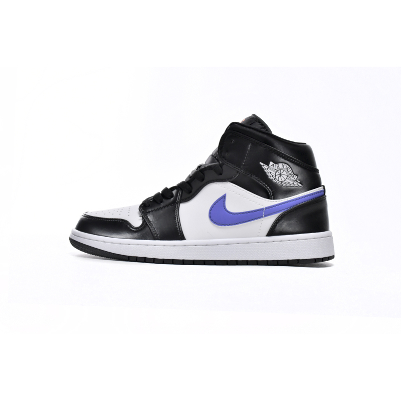OG Jordan 1 Mid Black Racer Blue White,554725-084