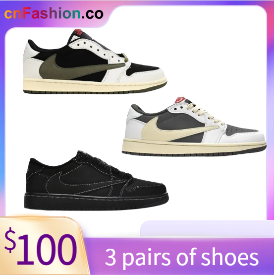 Only $100 | Triple double jordan 1 Travis Scott.