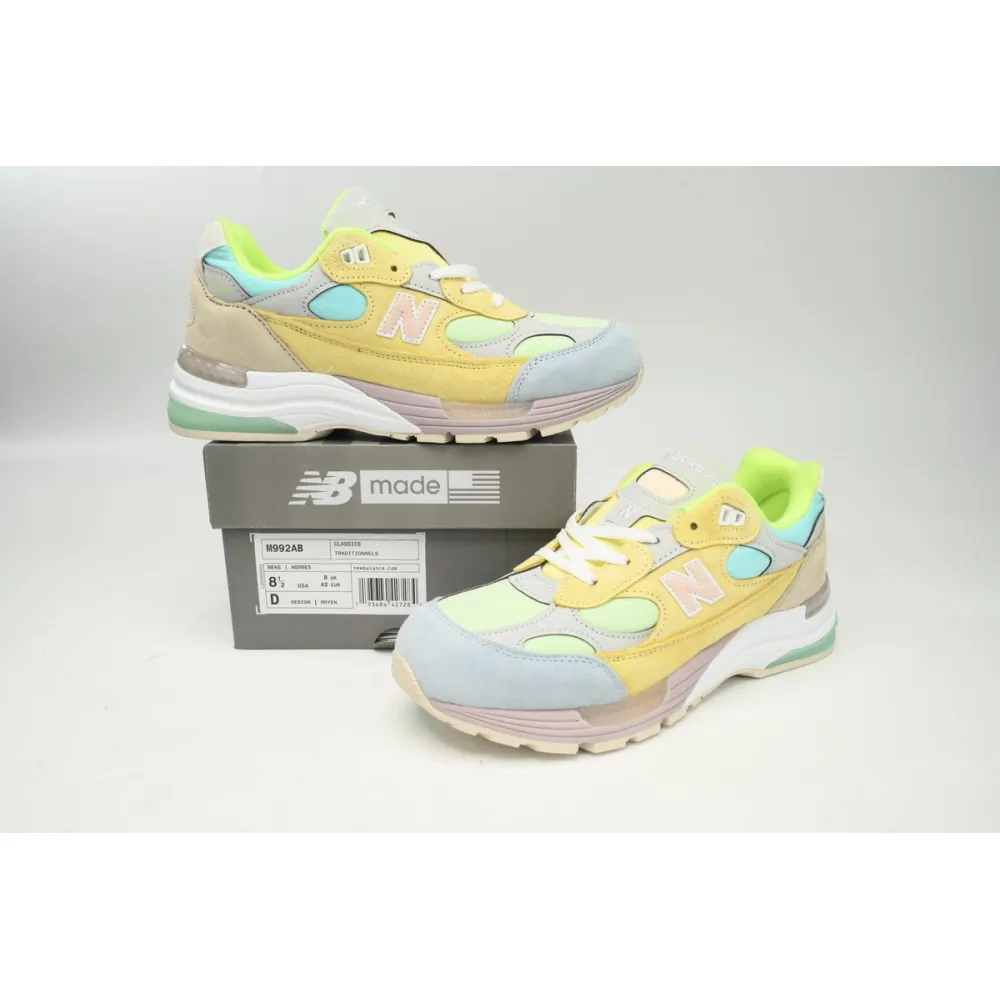 OG New Balance 992 Yellow Green Powder M992AB