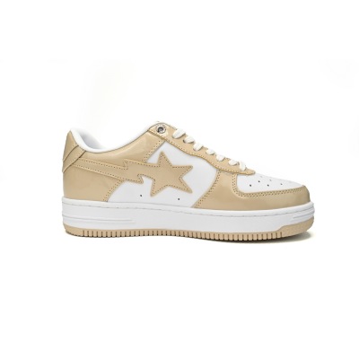 Special Sale A Bathing Ape Bape Sta Low Brown White Mirror Surface 1170-191-022 01