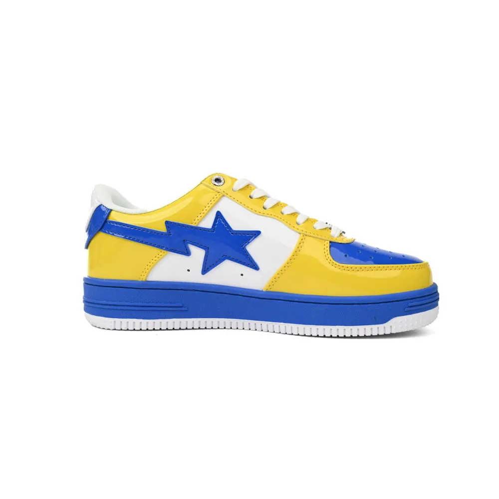 Special Sale A Bathing Ape Bape Sta Low White Baolan Yellow 1180-191-006