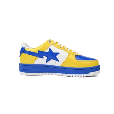 Special Sale A Bathing Ape Bape Sta Low White Baolan Yellow 1180-191-006 01